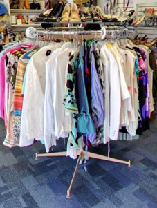  Colorful clothes on a rack, 3