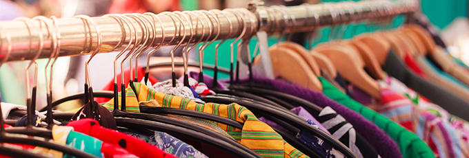  Clothes hanging on a rack